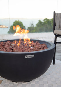 Modeno by Elementi - Jefferson Round Concrete Fire Bowl-Dark Grey Modern OFG119