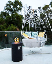 Load image into Gallery viewer, Modeno by Elementi - Lava Tube Black Tall Concrete Gas Fire Pit- OFG602