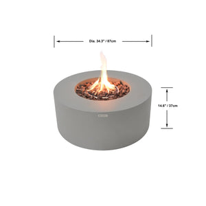 Modeno by Elementi - Tramore Concrete Fire Pit/Table Grey Modern OFG132