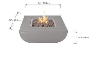 Modeno by Elementi Westport Concrete Fire Pit/Table-Modern OFG135