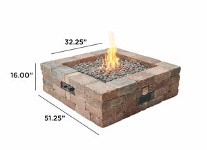 Outdoor GreatRoom Company Bronson Square Gas Fire Pit Kit BRON5151-K