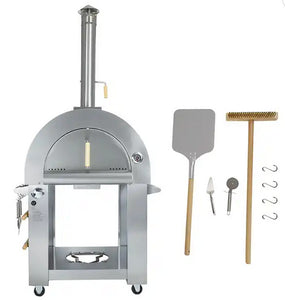 KoKoMo Grills-32 Inch Dual Fuel Hybrid Pizza Oven w/ Cart KO-PIZZAOVEN  LP/NG