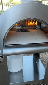 KoKoMo Grills-32 Inch Dual Fuel Hybrid Pizza Oven w/ Cart KO-PIZZAOVEN  LP/NG