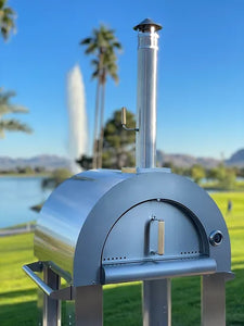 KoKoMo Grills-32 Inch Wood Burning Pizza Oven w/ Cart KO-PIZZAOVEN