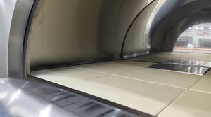 kokomo pizza oven interior showing ceramic high temp tiles