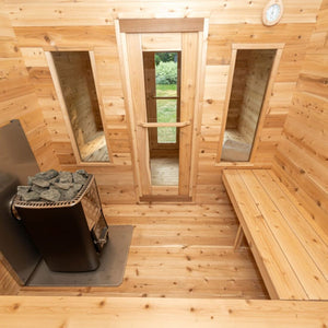 Dundalk Leisurecraft Canadian Timber Georgian Outdoor 2-6 Person Cabin Sauna w/ Changeroom-CTC88CW