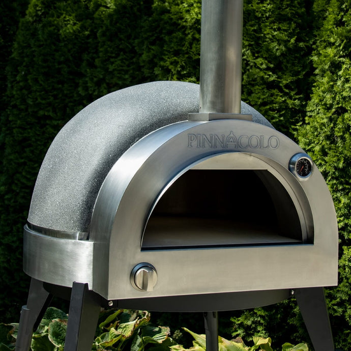 Pinnacolo L'Argilla Thermal Clay Gas Pizza Oven with Cart-PPO-8-08
