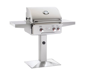 American Outdoor Grill (AOG) T-Series 24-Inch 2-Burner Natural Gas Grill On Pedestal With Rotisserie - 24NPT
