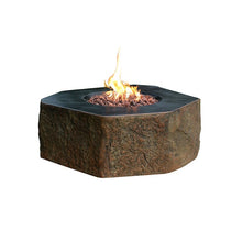 Load image into Gallery viewer, Elementi Columbia Gas Rustic/Natural Look Round Concrete Fire Table- OFG105