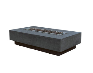 Elementi hampton fire table in dark gray with a white background