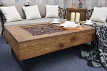 Load image into Gallery viewer, Elementi Naples Gas Fire Coffee Table- Modern Farmhouse/Industrial Style OFH103