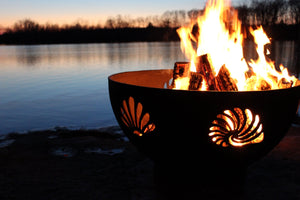 Fire Pit Art - Gas and Wood Fire Pit- Beachcomber