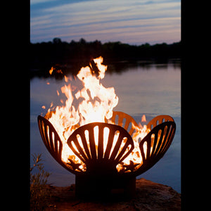Fire Pit Art - Gas and Wood Fire Pit- Barefoot Beach