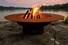 Load image into Gallery viewer, Fire Pit Art-Gas and Wood Fire Pit - Magnum w/Lid