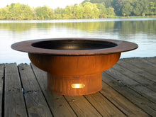 Load image into Gallery viewer, Fire Pit Art - Gas and Wood Fire Pit- Saturn