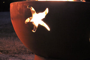 Fire Pit Art - Gas and Wood Fire Pit- Sea Creatures