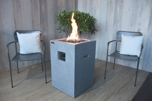 Modeno by Elementi -Boyle Gas Concrete Fire Pit-Grey Tall OFG603