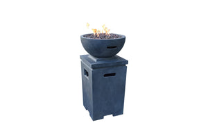 Modeno by Elementi Exeter Gas Concrete Column Fire Pit/Fire Bowl- Tall OFG612