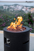 Load image into Gallery viewer, Modeno by Elementi - Lava Tube Black Tall Concrete Gas Fire Pit- OFG602