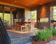 Load image into Gallery viewer, Majestic Lanai see through fireplace in a patio setting with brick surround