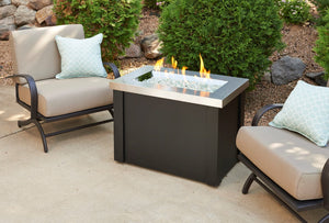 The Outdoor GreatRoom Company- Providence Fire Table- Stainless Steel Top PROV-1224-SS