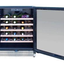 Load image into Gallery viewer, Summerset Grills -Stainless Steel 24&quot; Deluxe Outdoor Rated Dual Zone Wine Cooler SSRFR-24WD