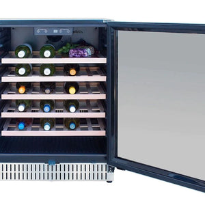 Summerset Grills -Stainless Steel 24" Deluxe Outdoor Rated Dual Zone Wine Cooler SSRFR-24WD