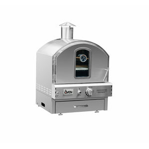 Summerset built in or coutertop pizza oven shown at anangle with a white background