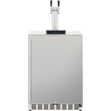 Load image into Gallery viewer, Summerset Grills-Stainless Steel 25-Inch Outdoor Rated Dual Tap Beer Dispenser/Kegerator-SSRFR-24DK2