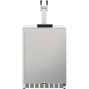 Summerset Grills-Stainless Steel 25-Inch Outdoor Rated Dual Tap Beer Dispenser/Kegerator-SSRFR-24DK2