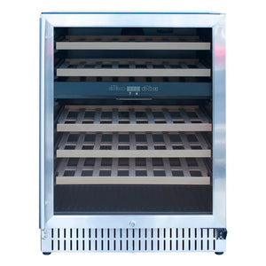 Summerset Grills -Stainless Steel 24" Deluxe Outdoor Rated Dual Zone Wine Cooler SSRFR-24WD