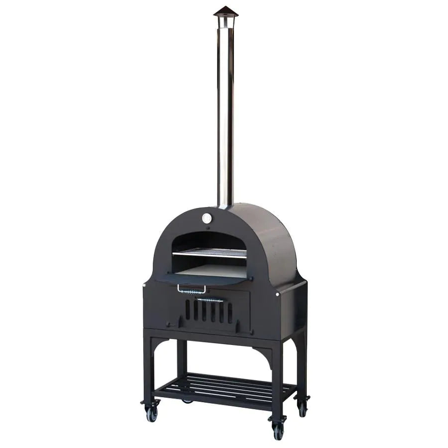 Tuscan Chef Medium Sized 34-Inch Outdoor Wood-Fired Pizza Oven w/Cart GX-B1