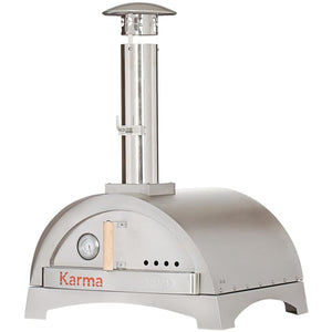 WPPO- Karma 25 inch Wood Fired Pizza Oven W/Countertop Base in Stainless Steel