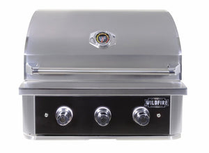 Wildfire Ranch PRO Gas Grill -30 Inch-Black Stainless 3 sizes WF-PRO30G-RH