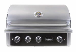 Wildfire Complete Grill Bundle w/Island + 36" Ranch PRO Gas Grill, + Side Burner-Black Stainless WF-GID2022