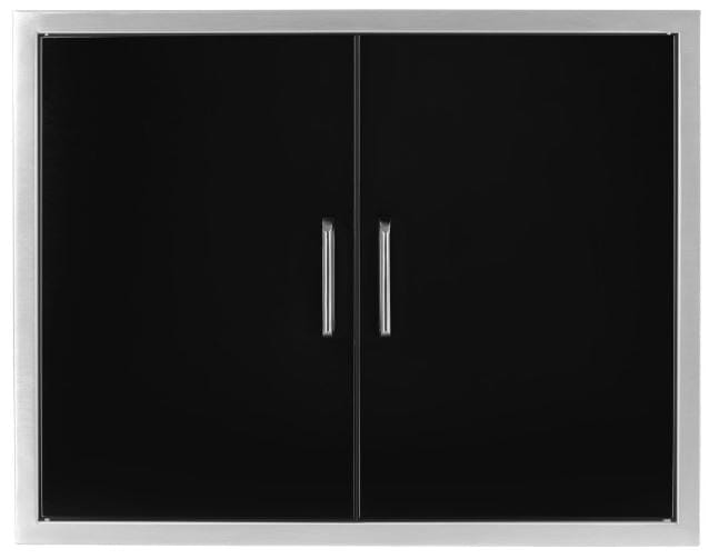 Wildfire Ranch Black Stainless Steel Double Doors 38