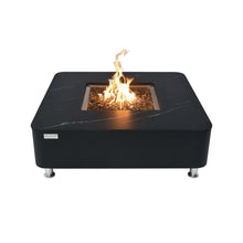 Load image into Gallery viewer, Elementi Plus Annecy Black Marble/Porcelain Fire Table-Contemporary OFP101BB