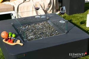 Elementi Plus Bergamo Square Fire Table-Contemporary OFG419DG