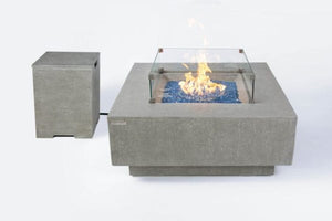 Elementi Plus Victoria Sandstone Square Fire Table-Contemporary OFG413LG