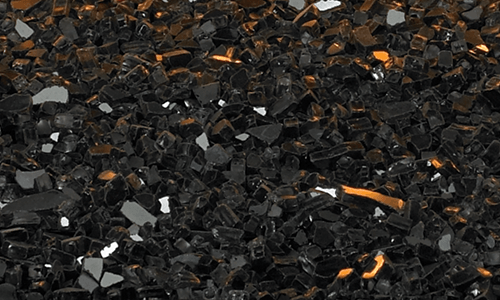Crushed Glass Accent WMH Black Polished Crushed Glass DG1BKP
