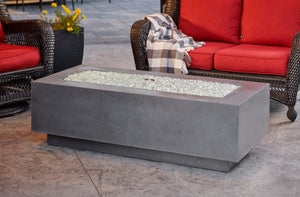 The Outdoor GreatRoom Company- Linear Fire Table- Cove 54 inch Midnight Mist CV-54MM