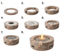 Load image into Gallery viewer, Bronson round fire pit kit diagram