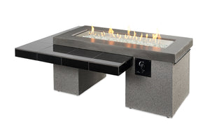 The Outdoor GreatRoom Company- Black Linear Fire Table Uptown -UPT-1242-BLK