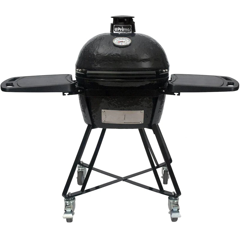 Primo Oval Junior 2000 Series All-In-One Kamado Charcoal Ceramic Grill & Smoker PGCJRC