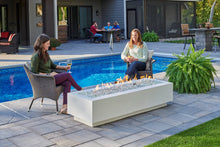Load image into Gallery viewer, Outdoor greatroom 72 inch cove linear fire pit ishown  next to a swimming pool